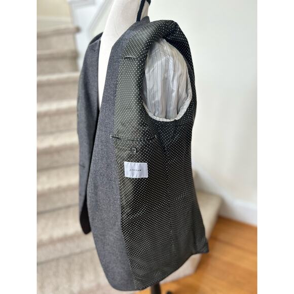 Jigsaw Grey/Black Micro Houndstooth Virgin Wool Blazer - Picture 8 of 10